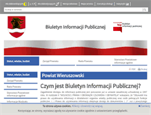 Tablet Screenshot of bip.powiat-wieruszowski.pl